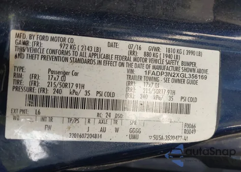 2016 Ford Focus Titanium из США, поврежденный, VIN 1FADP3N2XGL356169